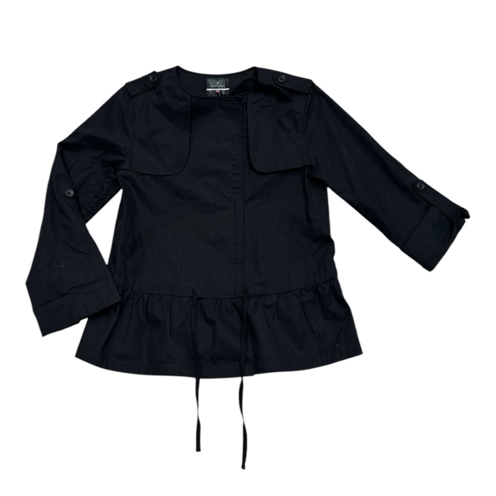 Uniqlo Black Peplum Trench Coat